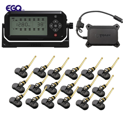 18개의 휠 밸브 스템 센서가 있는 RS232 출력 트레일러 TPMS 시스템