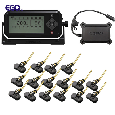 ACC 입력 트레일러 타이어 TPMS 시스템(16 휠 밸브 스템 센서 리피터 및 수신기 포함)