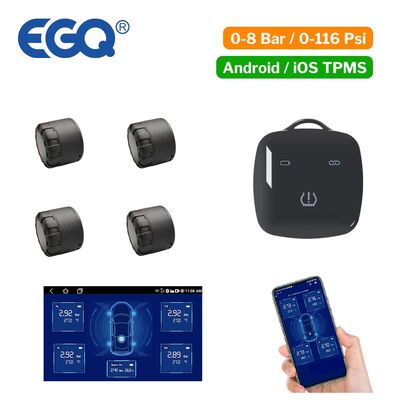 자동차 BL8 무선 외부 TPMS 센서 충전 가능한 수신기 키 체인 및 모바일 APP 안드로이드 및 IOS와 호환