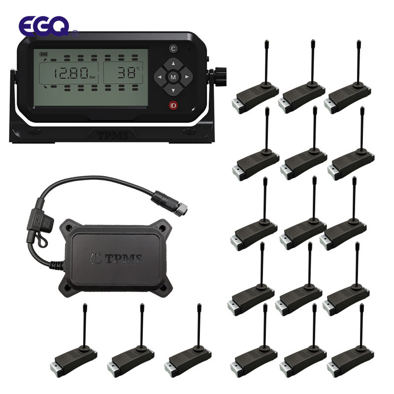 18 바퀴 차 TPMS 시스템 433.92MHz 12mA 다이야 압력 모니터 시스템 203psi