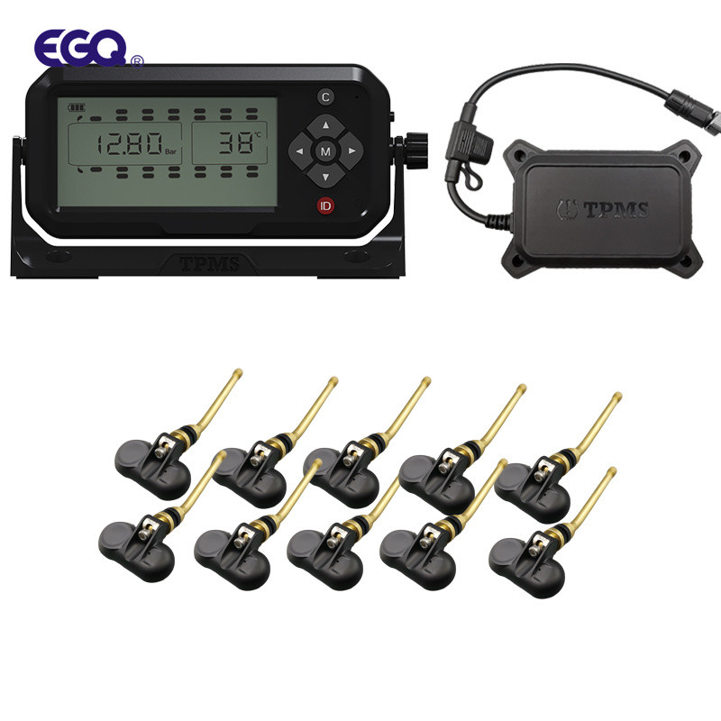 10 휠 밸브 스템 센서 타이어 압력 모니터링 시스템 433.92 MHz LCD 세그먼트 디스플레이