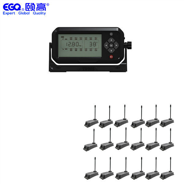 RS232 트럭 TPMS 시스템 22 바퀴 345mAh 433.92HMz 밸브형 센서
